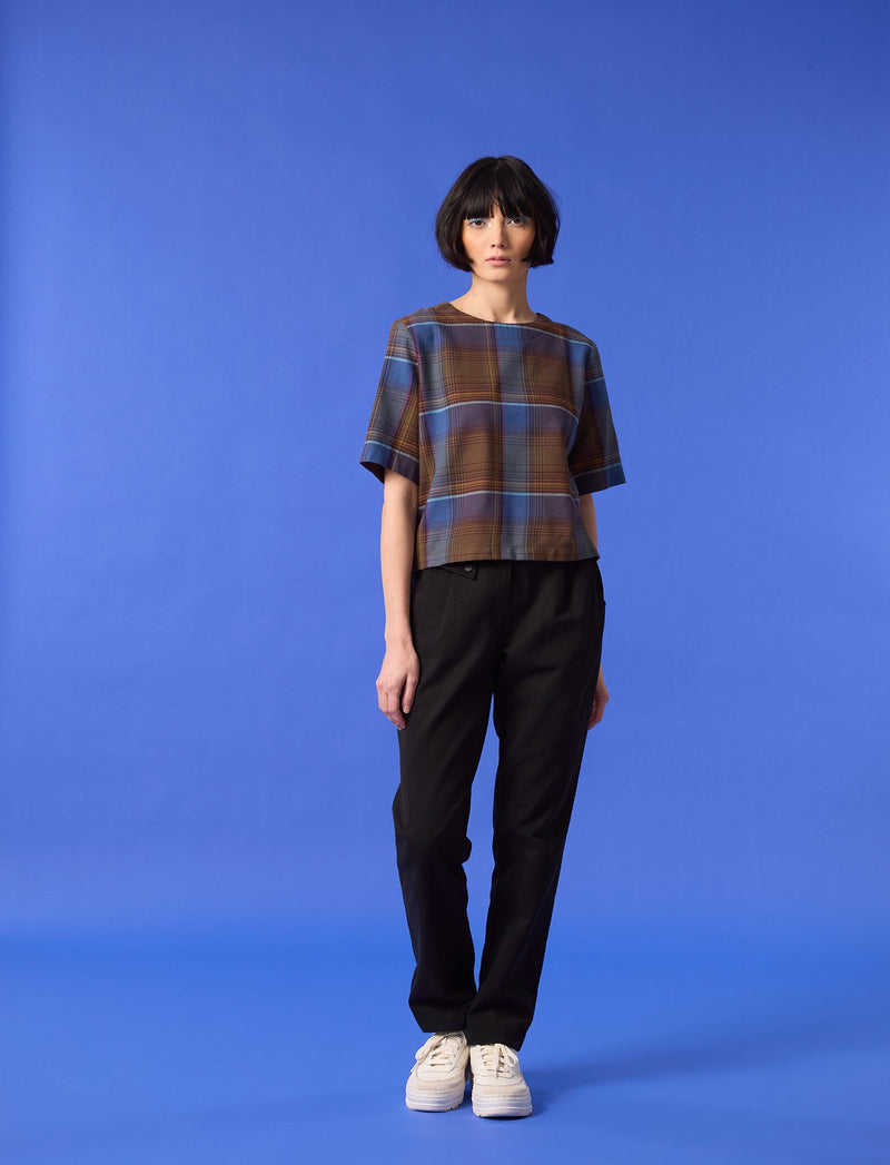 Haut SIDERAL - Plaid Bleu