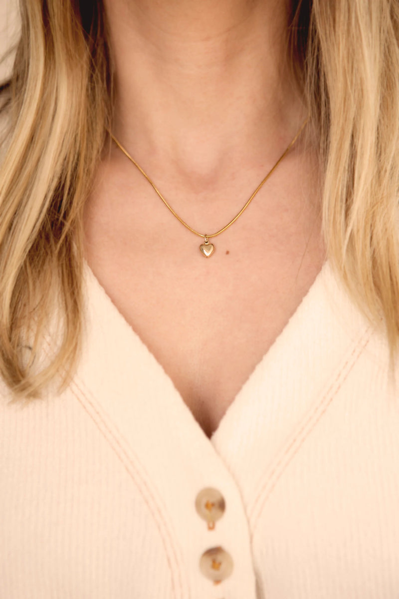 Collier heart of gold en or rempli - Si Simple