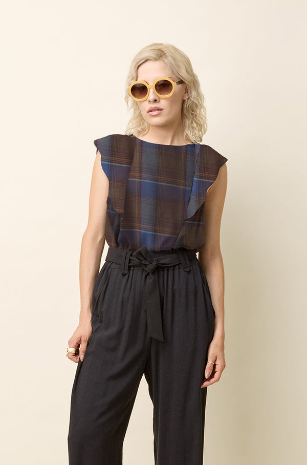 cokluch-haut-blouse-neema-plaid-bleu-coton-viscose-ah2425
