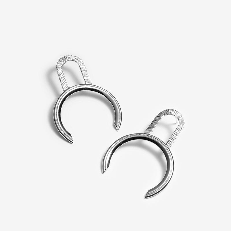 Statement silver Earrings by a Quebec Designer