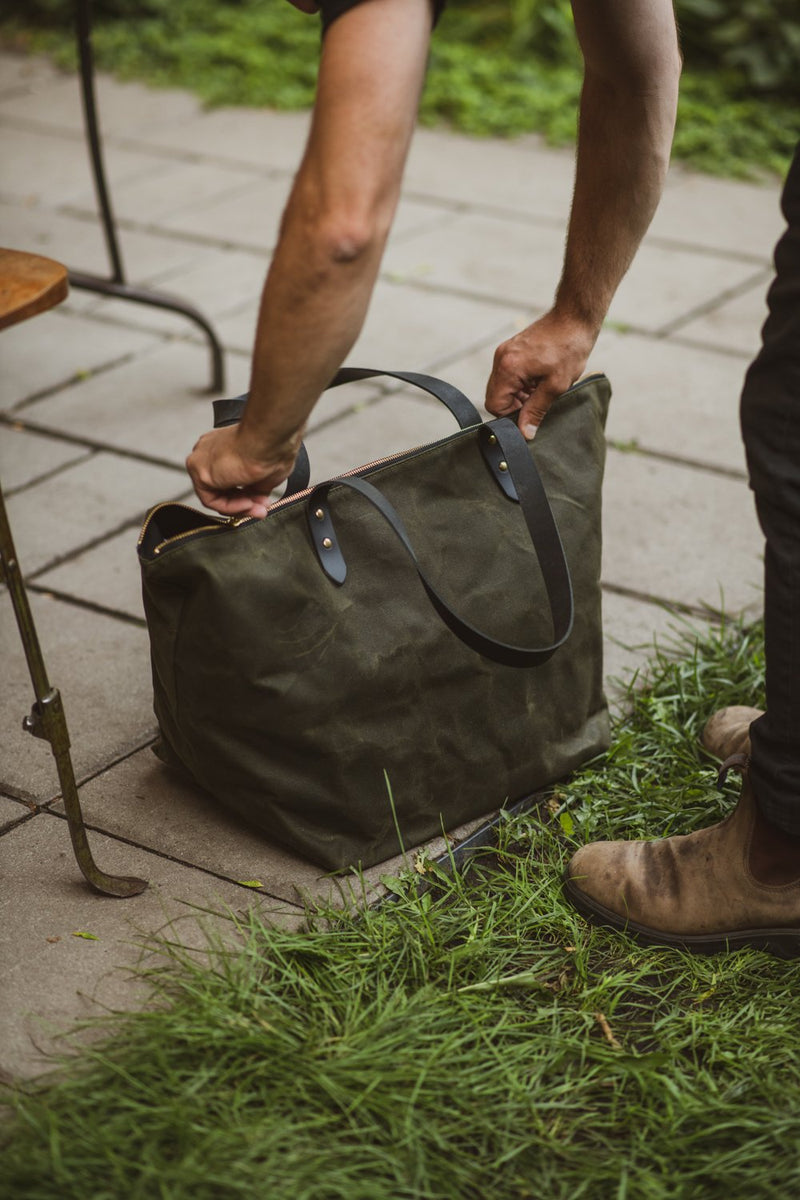 Travel bag in waxed canvas - Frontenac