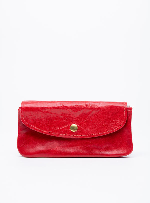 Portefeuille en cuir rouge minimaliste modèle MARQUETTE