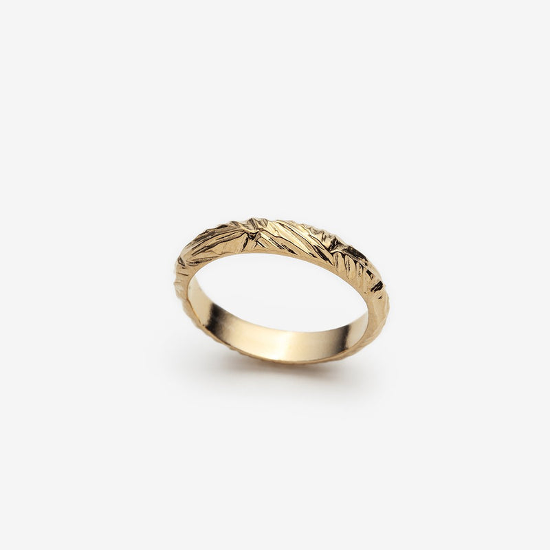 textured gold plated band