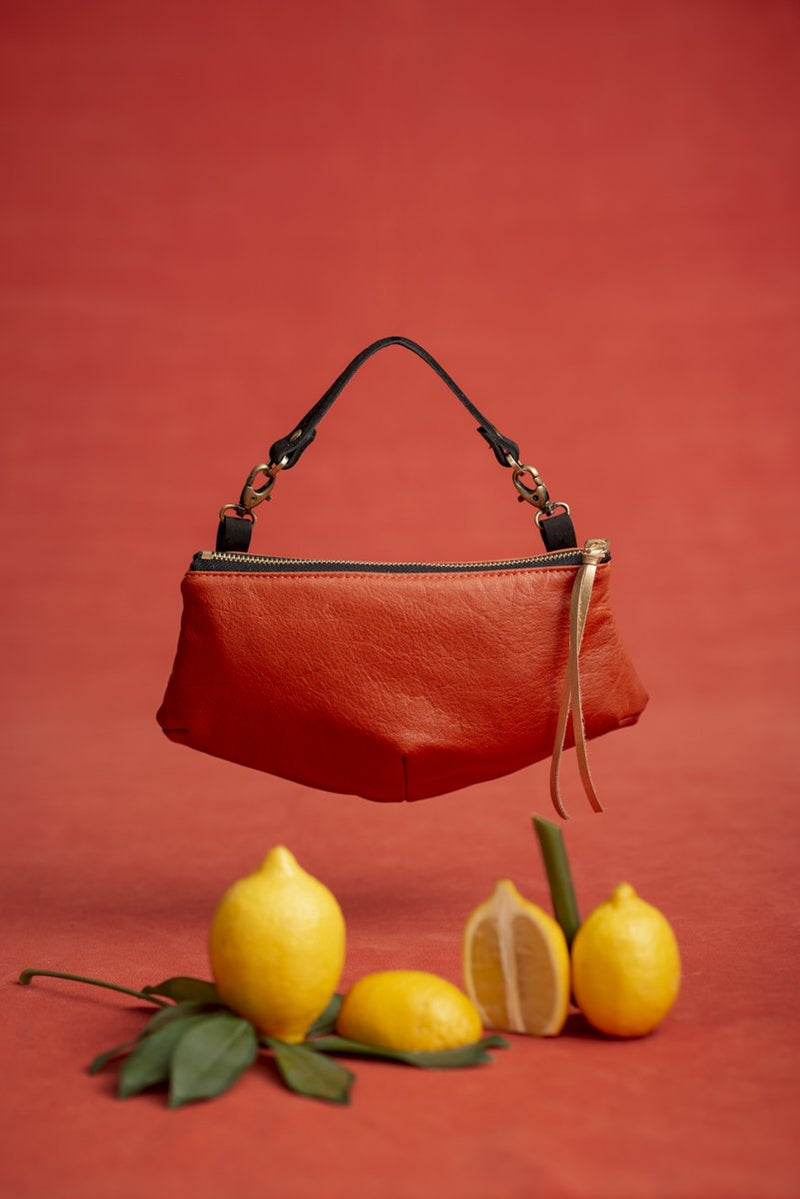 Leather fanny pack - Citron
