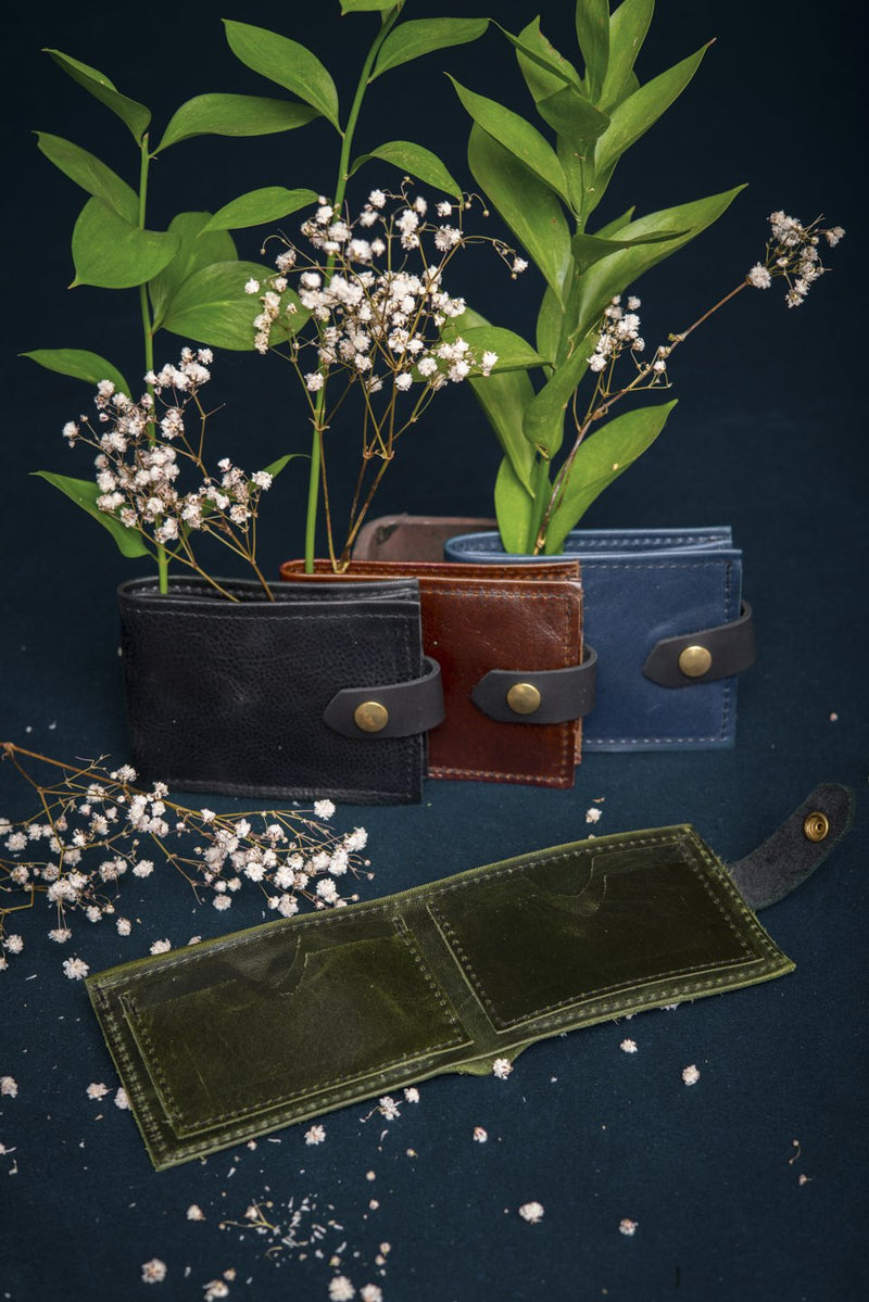 Leather bifold wallet - St-Joseph